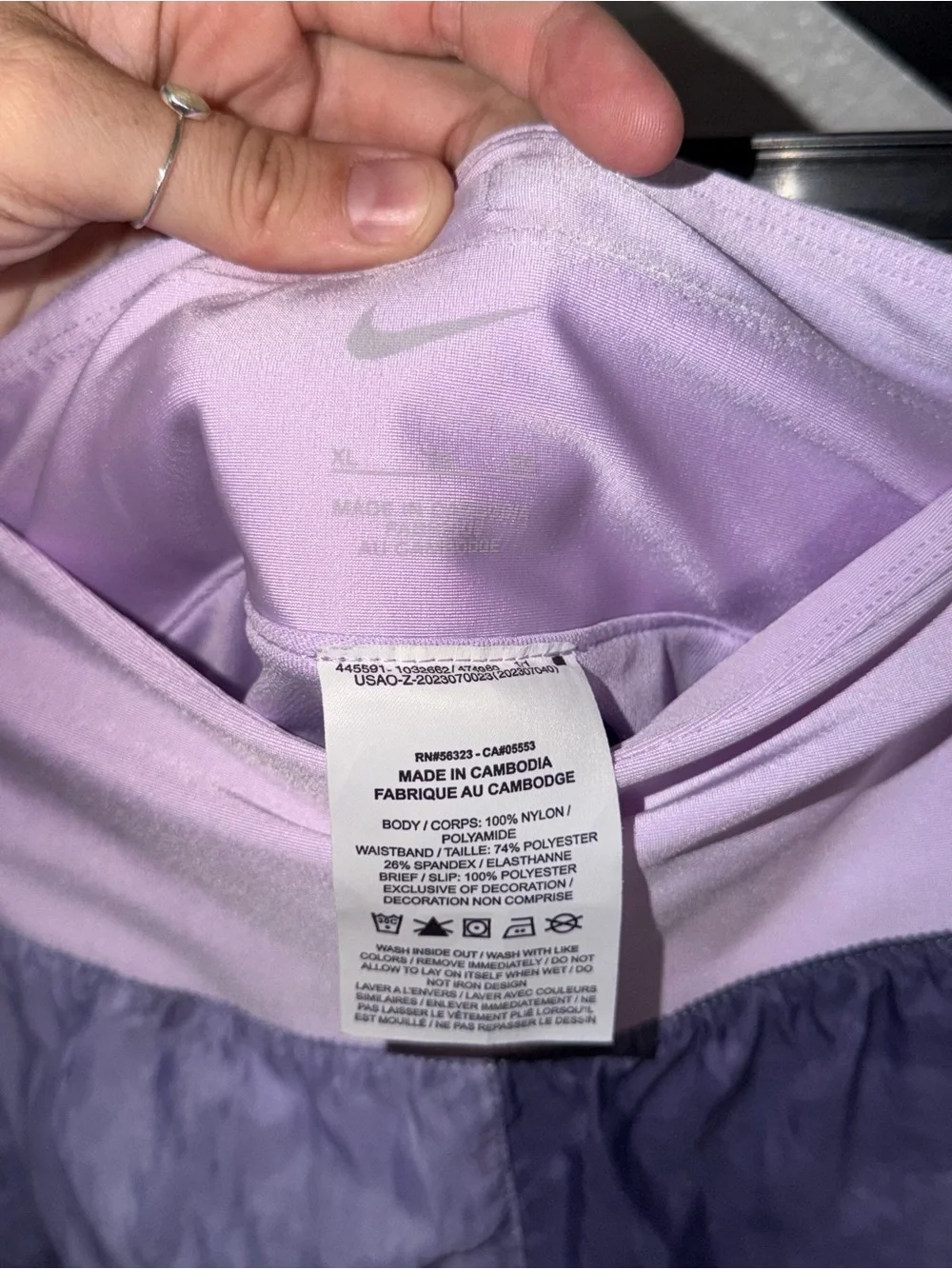 Nike Trail Repel Women’s Running Shorts Purple Lavender 3” Lined Hiking Athletic